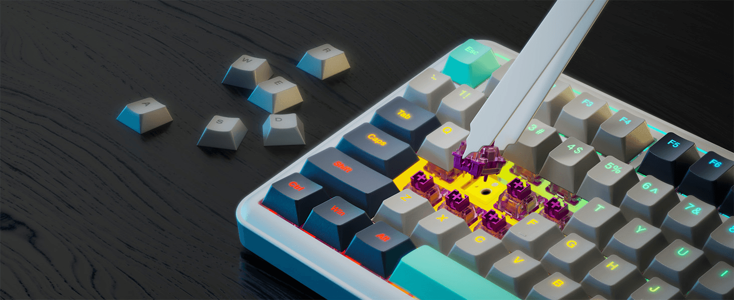 GamePower Zoom RGB Kablolu Mekanik Beyaz Gaming Klavye